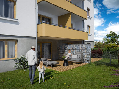 Vizualizace exteriéru bytového domu Šroubárenská - Rondo