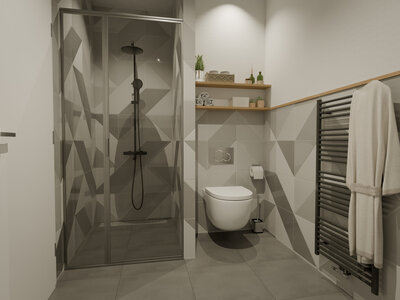 Vizualizace interiéru developerského projektu Byty Šroubárenská - Rondo