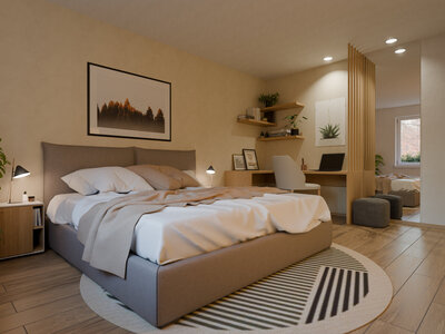 Vizualizace interiéru developerského projektu Byty Šroubárenská - Rondo