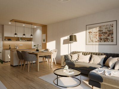 Vizualizace interiéru developerského projektu Byty Šroubárenská - Rondo